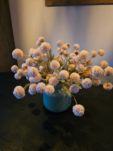 Customer photo review of Zijden Kiku Bloemen - Crème (10 stengels/ 50 bloemhoofdjes)