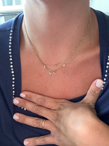 Customer photo review of Collana letter love
