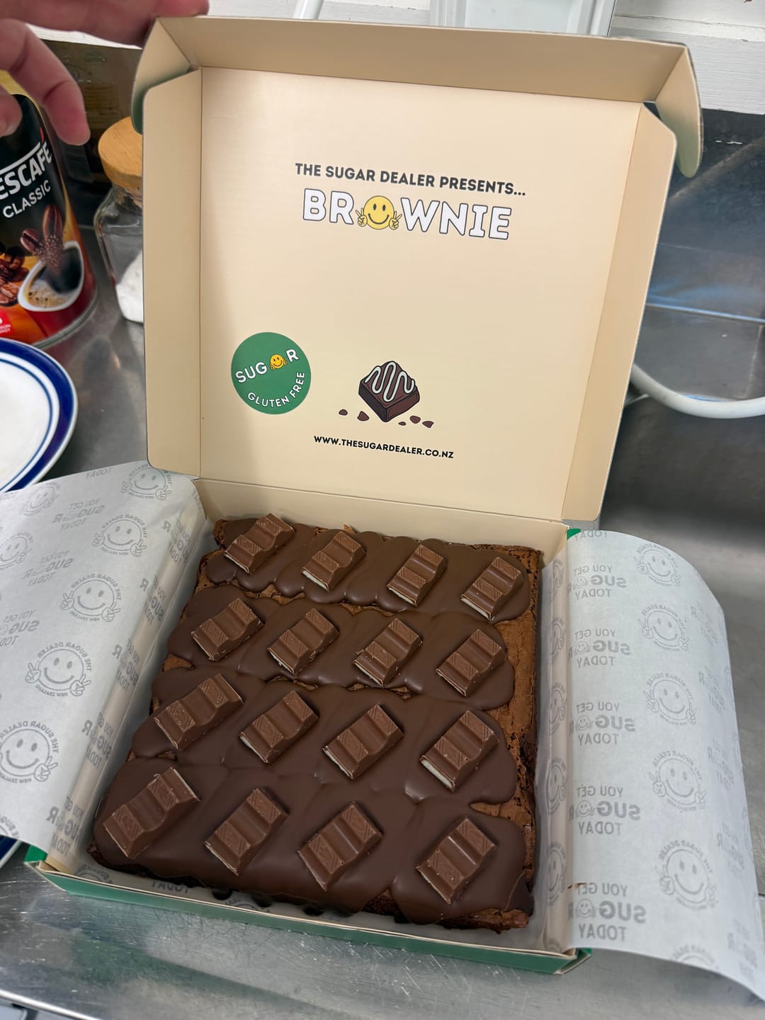 Customer photo review of No added gluten brownie