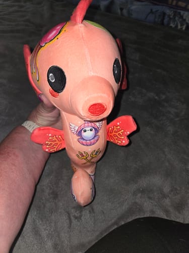Customer photo review of Pixie the Seahorse Plushie
