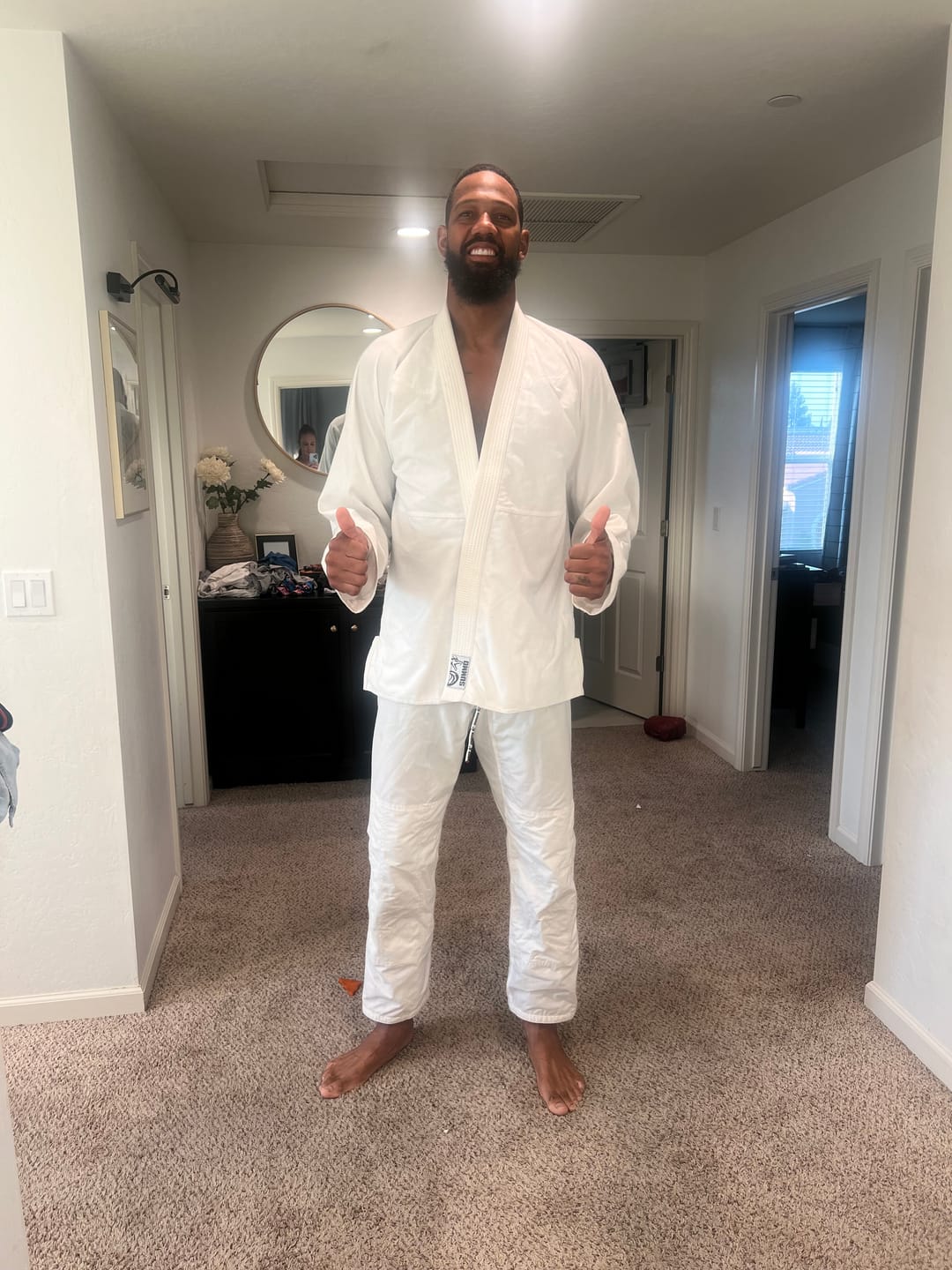 Customer photo review of Summo Basic White Brazilian Jiu Jitsu Gi (BJJ GI)