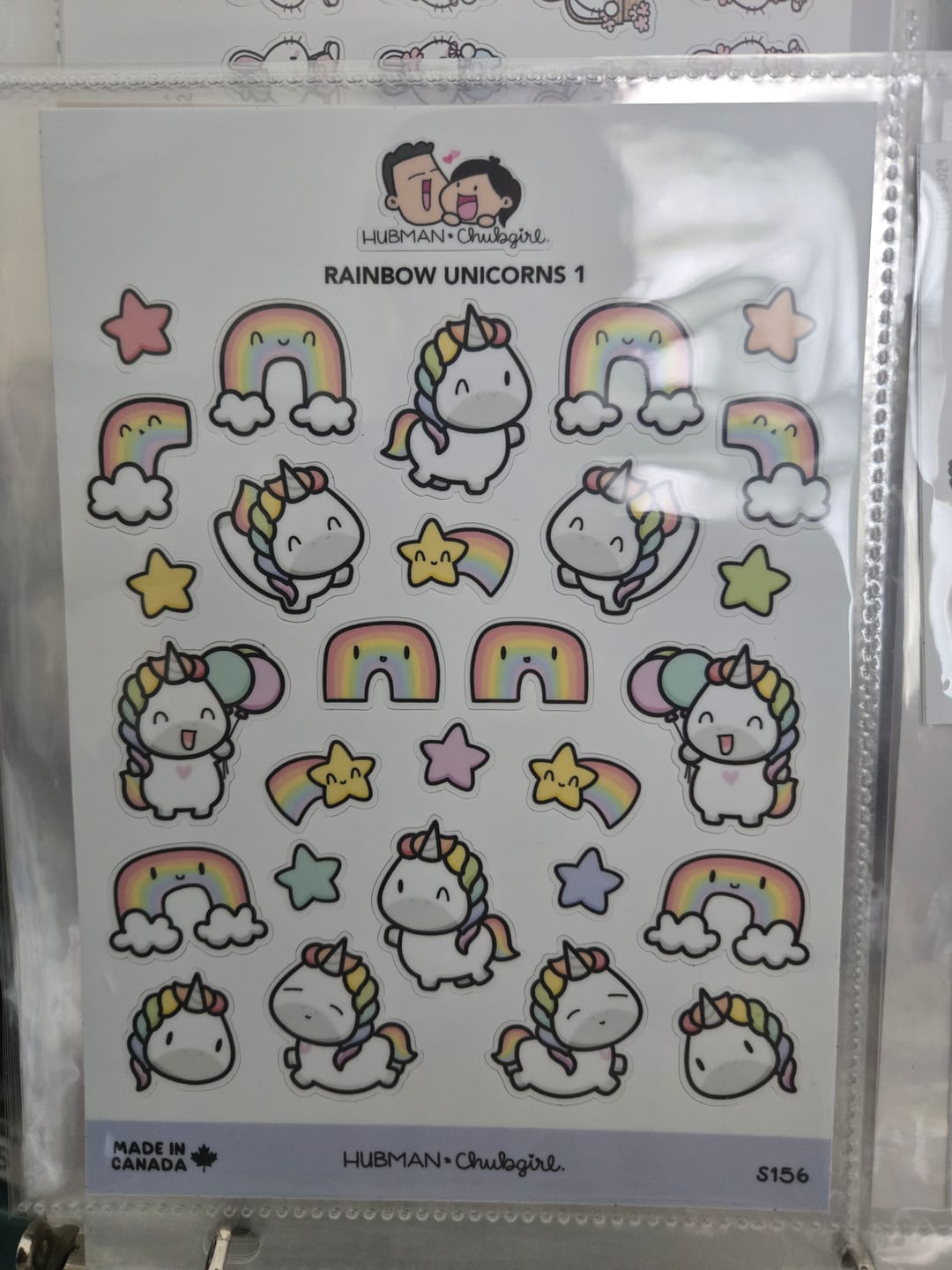 Customer photo review of Rainbow Unicorns 1 Sticker Sheet