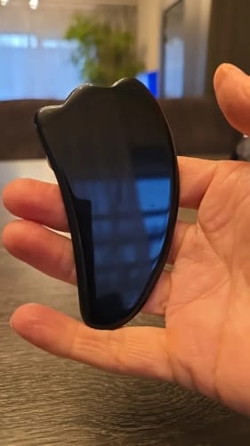 Customer photo review of Wholesale Various Shape Black Obsidian Face Gua Sha Tool