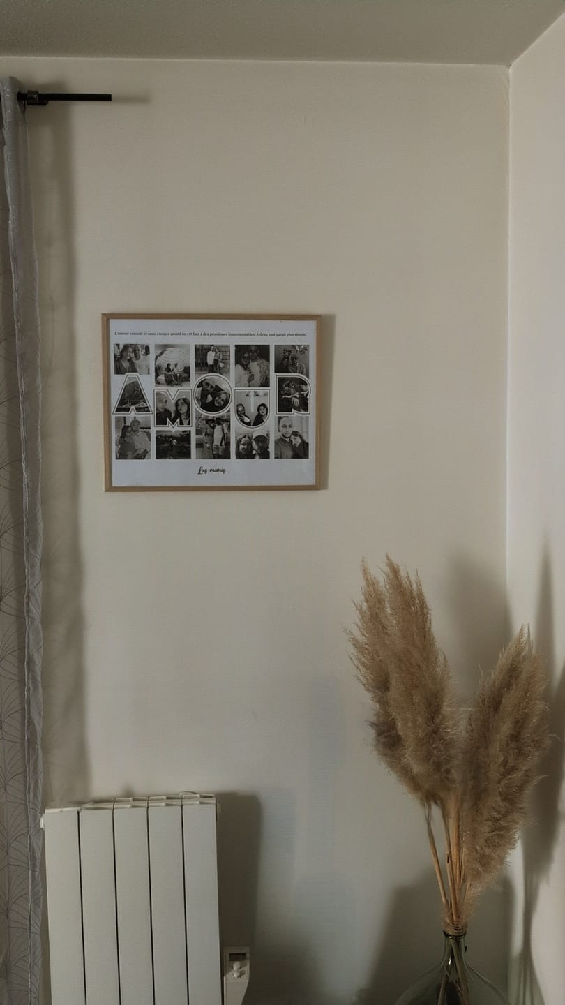 Customer photo review of Amour Lettres & Photos - Affiche personnalisée