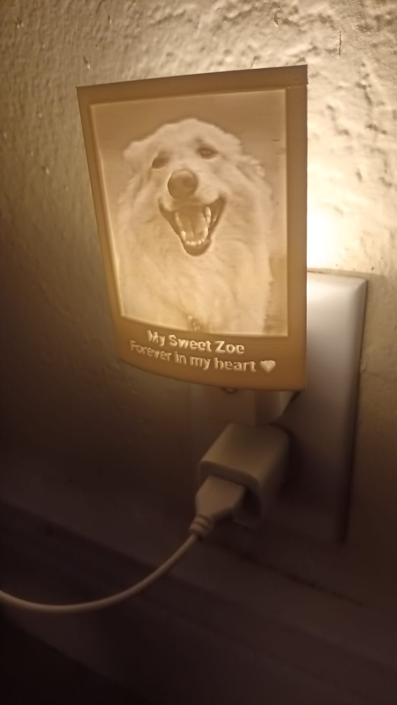 Customer photo review of Memory Frame™ Personalized Night Light