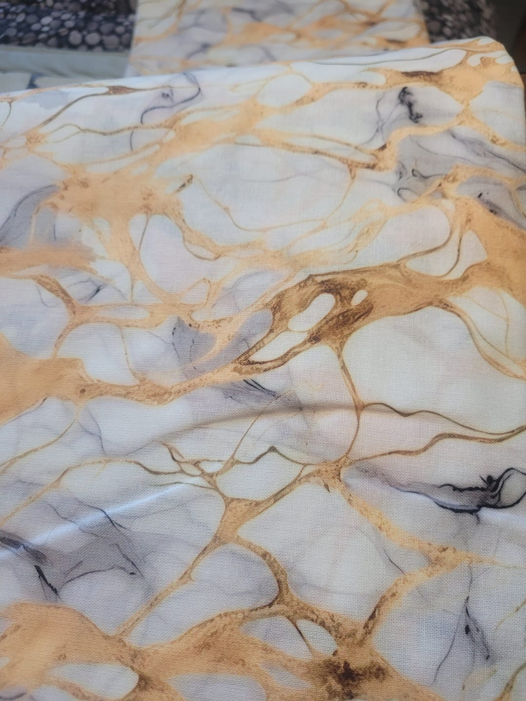 Customer photo review of Elegant Marble Fabric - White