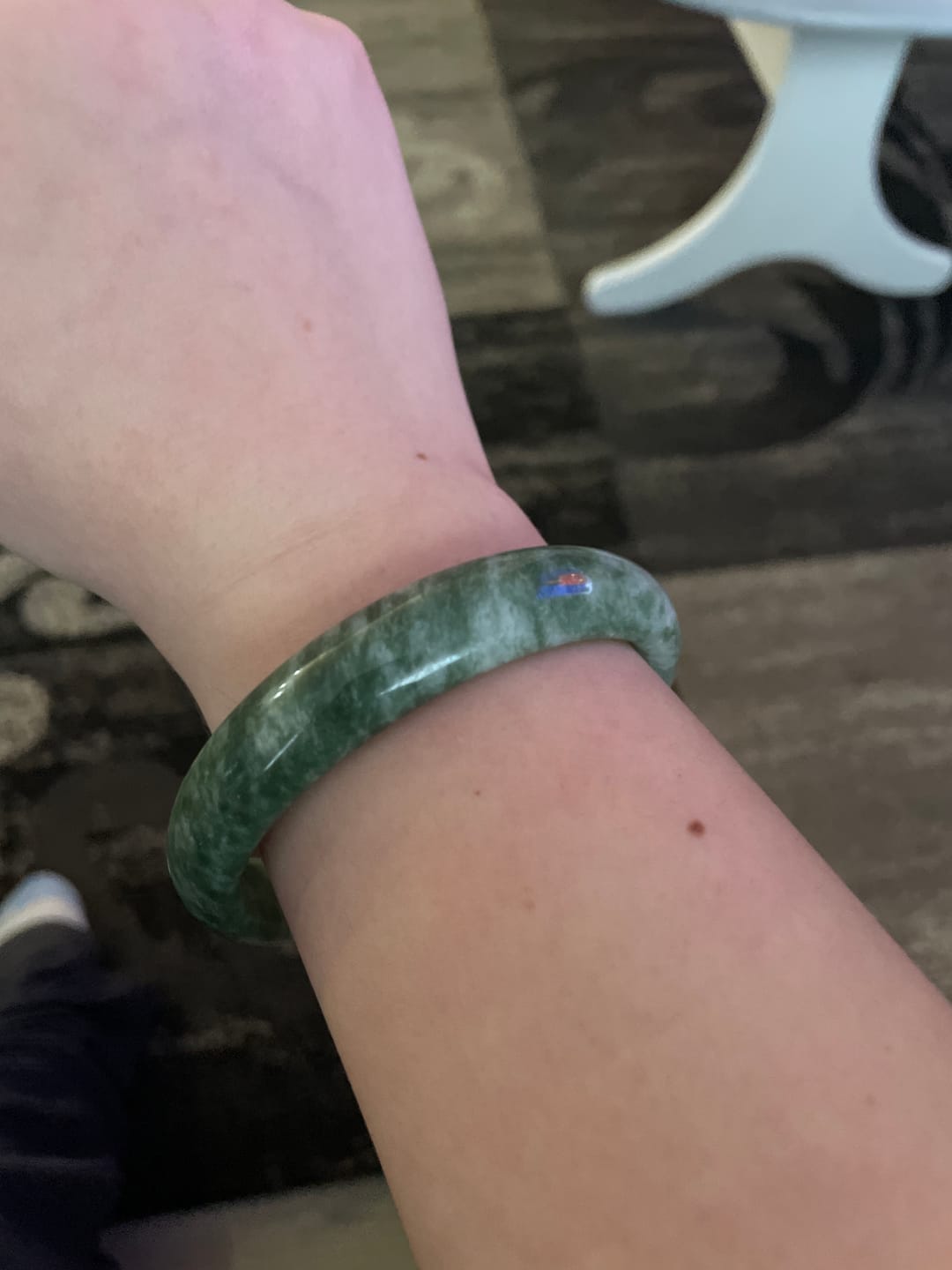 Customer photo review of Buddha Stones Natural Jade Prosperity Bangle Bracelet
