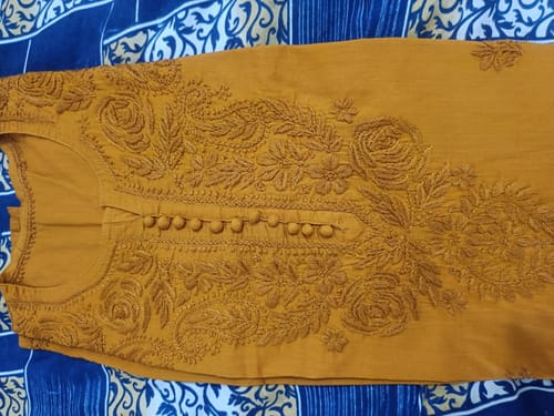Customer photo review of Gul Mustard Cotton Kurta