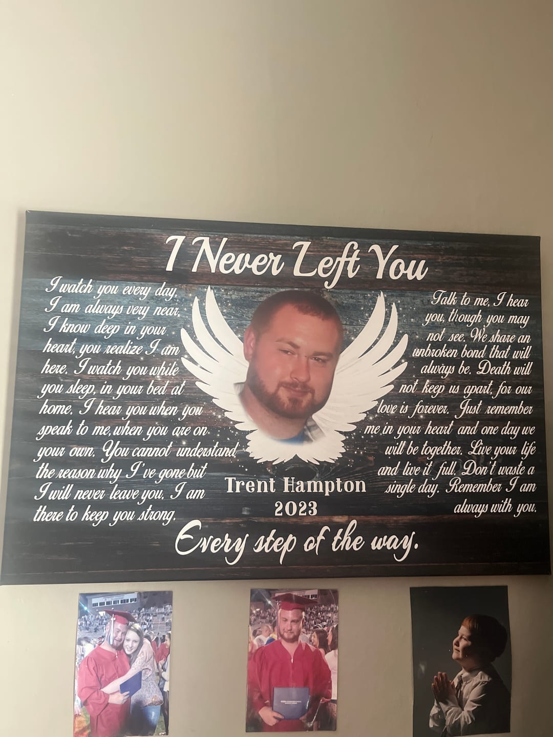Customer photo review of Personalized Canvas Prints, Sympathy Gifts For Loss Of Brother, In Memory Of Brother Gifts, Memorial Canvas for Brother Dem Canvas