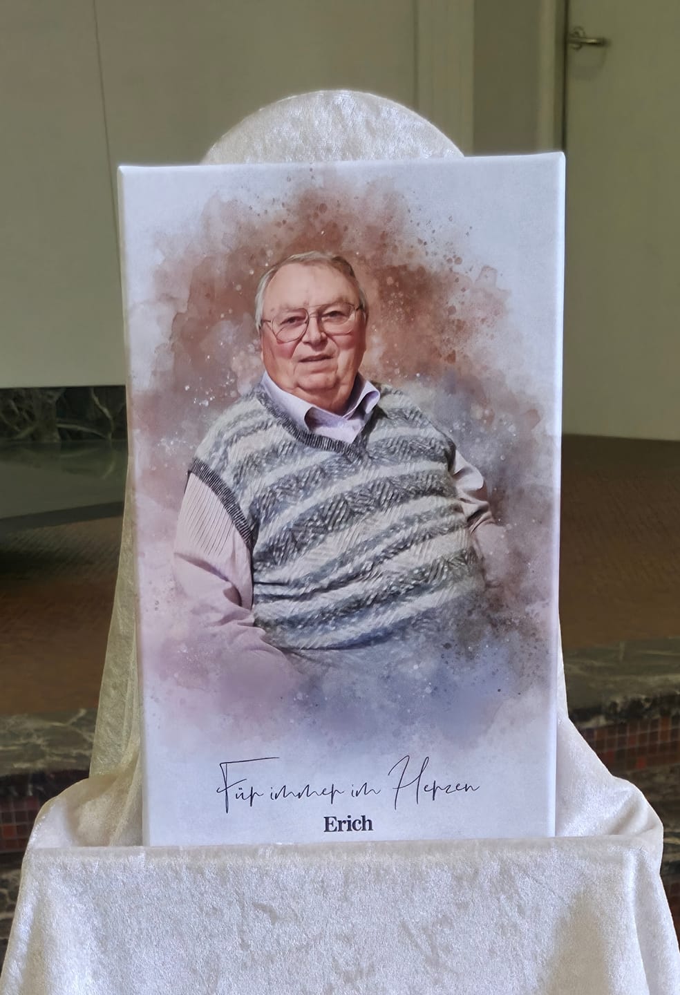Customer photo review of Persönliches Trauer Geschenk | Gedenkbild für Verstorbene | Geschenk zur Beerdigung