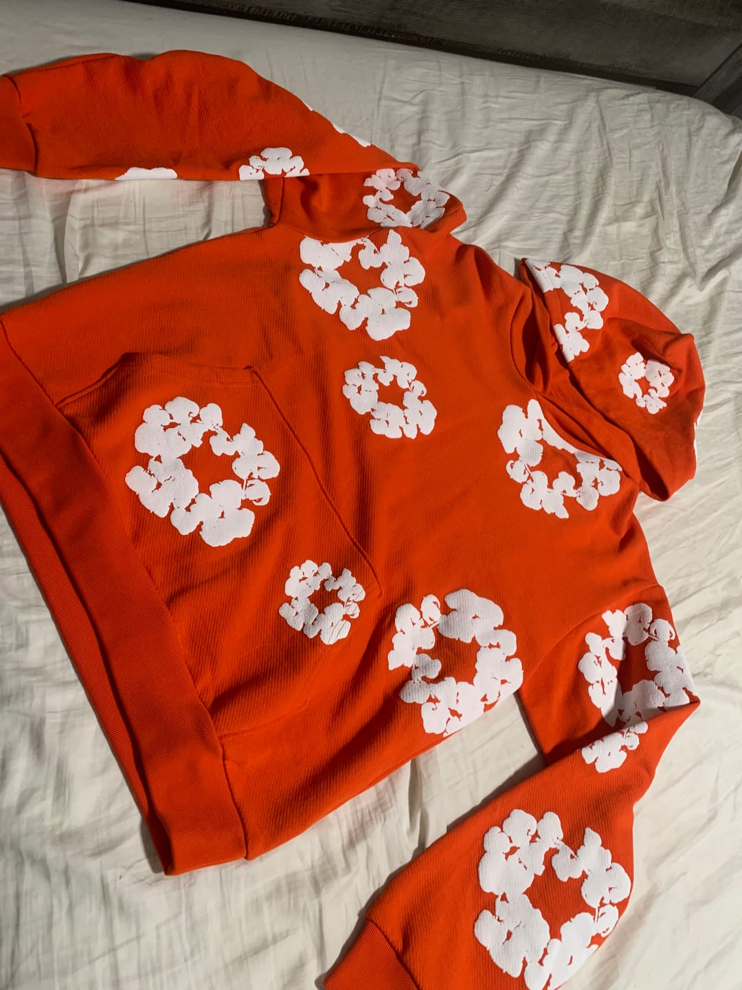 Customer photo review of Denim Tears The Cotton Wreath Sweatshirt 'Orange'