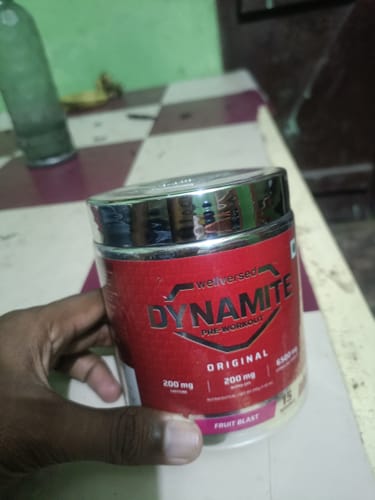 Customer photo review of Dynamite Pre-Workout (210g, 15 Servings) | Fruit Blast