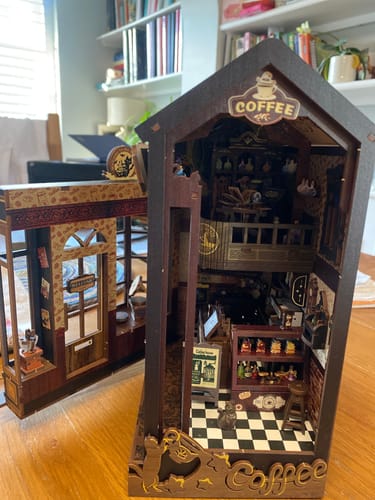 Customer photo review of Magic Coffee House DIY Book Nook Kit