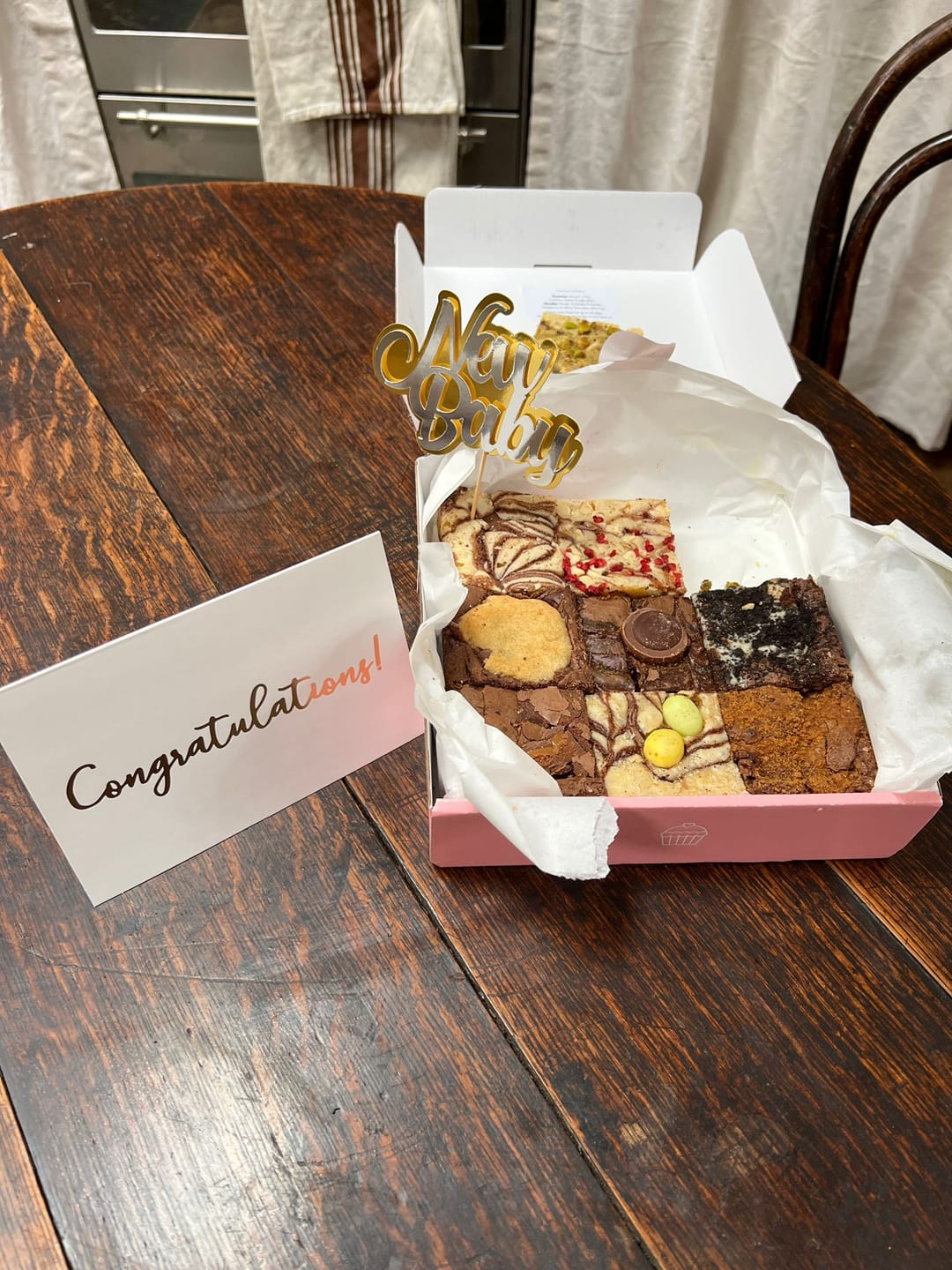 Customer photo review of Congratulations Brownie & Blondie Mixed Box