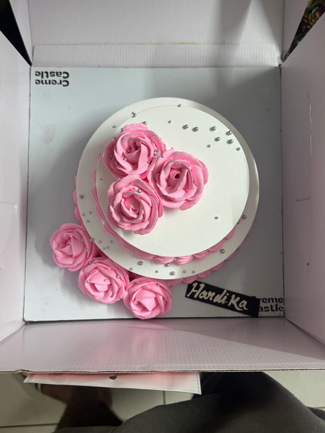 Customer photo review of Floral Custom Cake