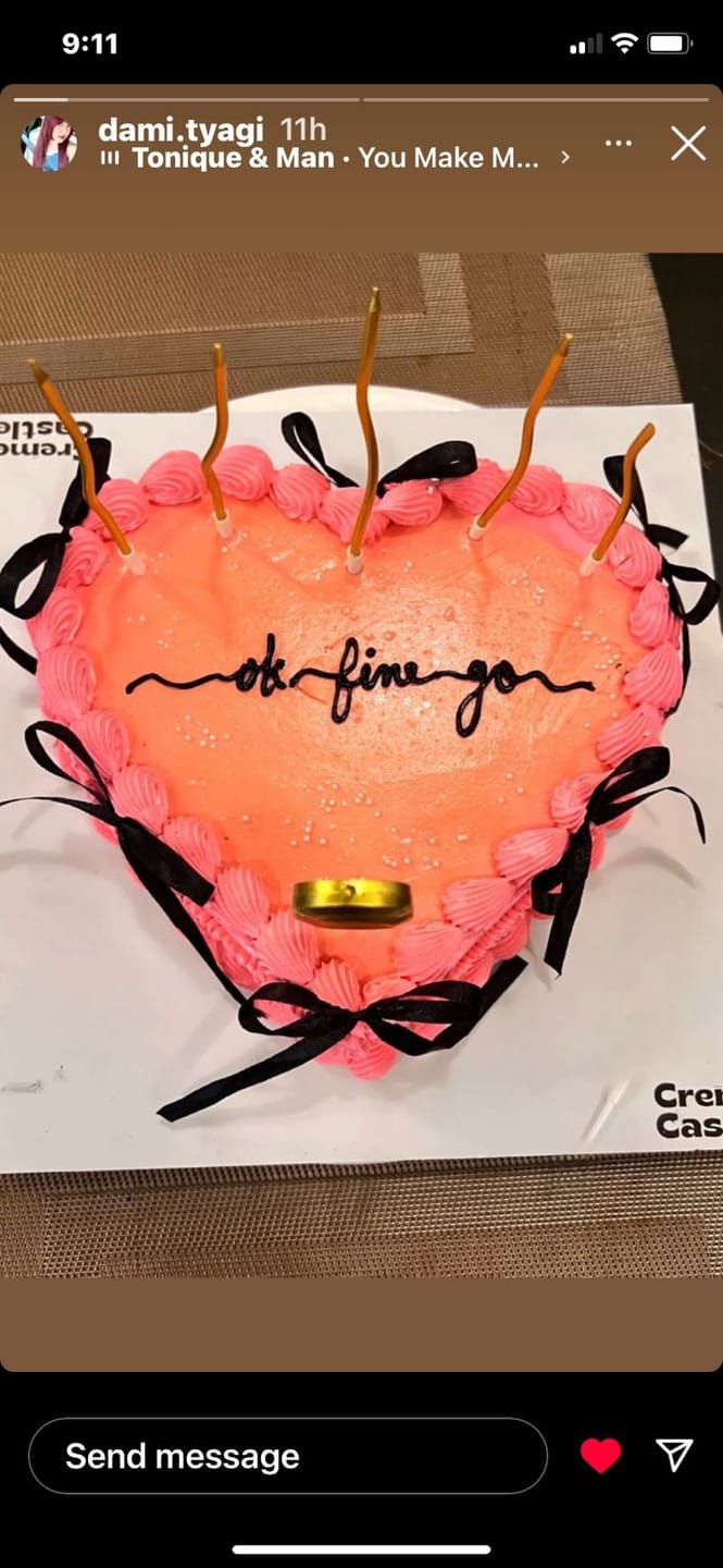 Customer photo review of Heart Shape Ribbon Cake