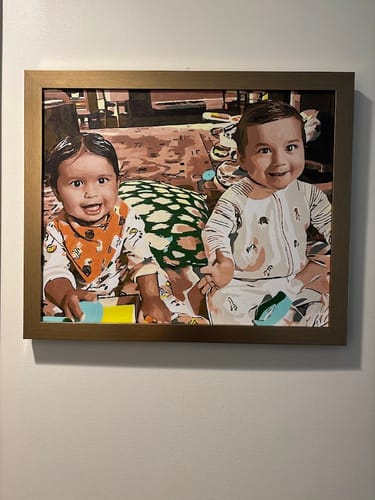 Customer photo review of Custom Paint by Numbers Kit for Personalized Artwork