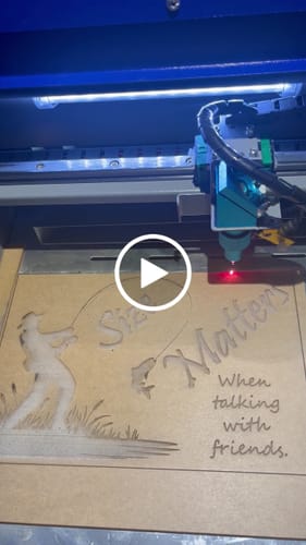 Customer video review of Monport 40W Pro Lightburn-Supported (12" X 8") CO2 Laser Engraver & Cutter with Air Assist