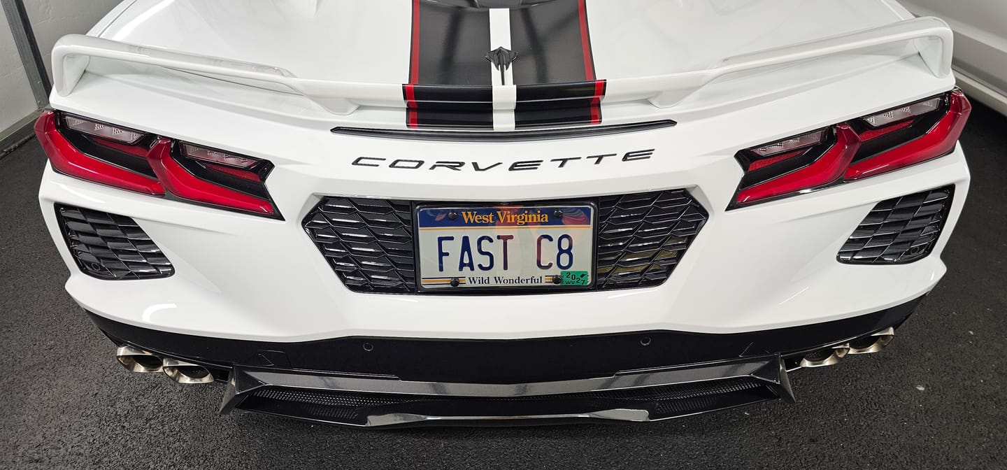 Customer photo review of Chevrolet Corvette C8 License Plate Backing