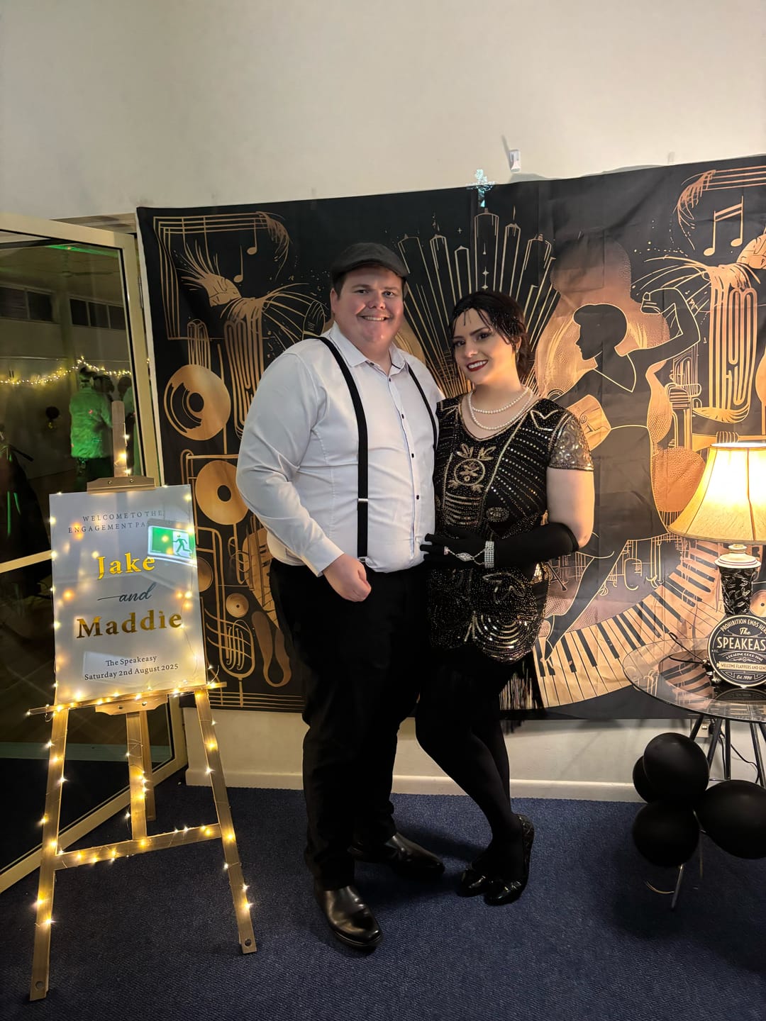 Customer photo review of 1920s Black & Gold Sequin Eva Gatsby Dress