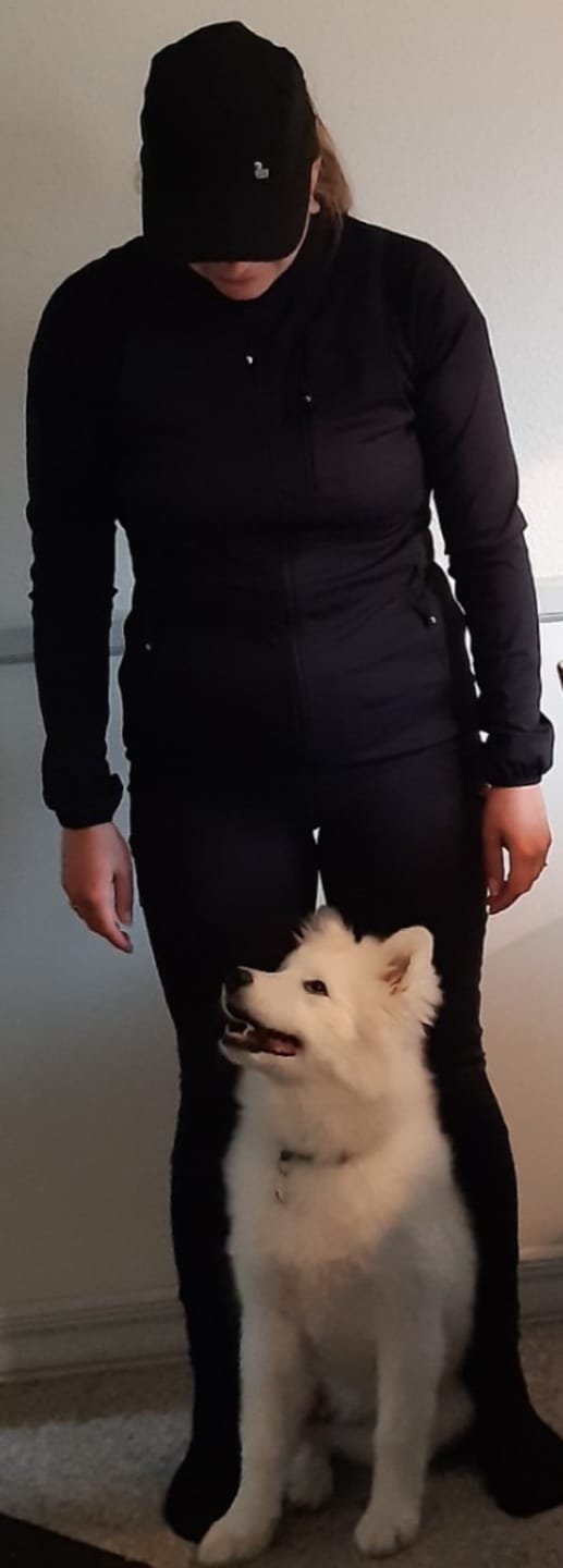 Customer photo review of FeelFree Dog Walker Zip Jacket | Sky | Alva