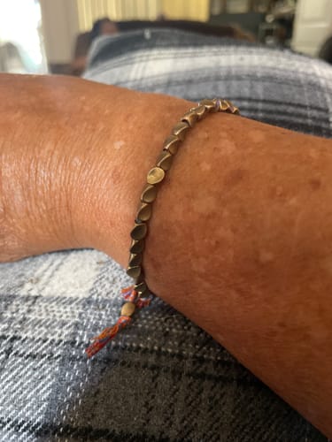 Customer photo review of Tibetan Lucky Copper Bracelet