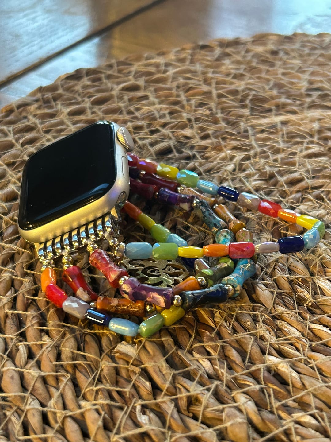 Customer photo review of Lotus Chakra Stretch Apple Watch Strap
