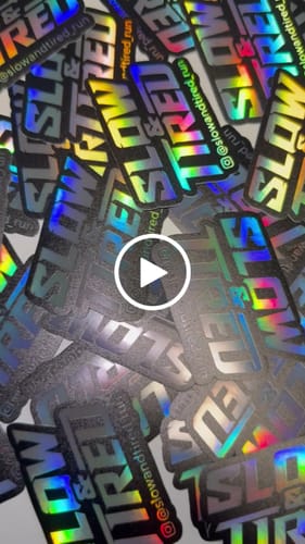 Customer video review of 100 2.5" Custom Holographic Stickers
