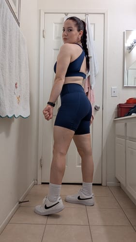 Customer photo review of Vivid Criss-Cross Sports Bra