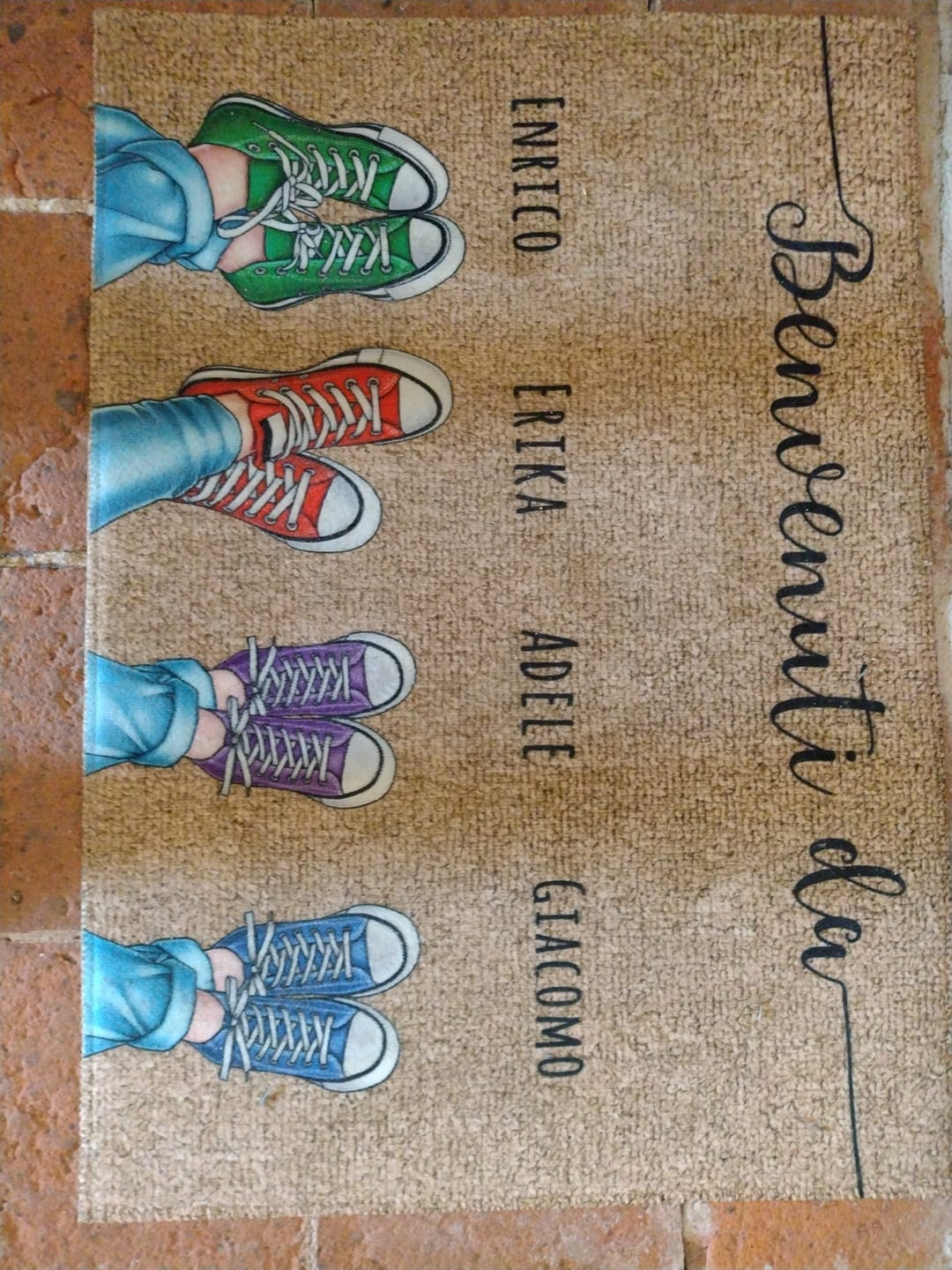Customer photo review of Scarpe e zampe - Zerbino personalizzato