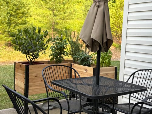Customer photo review of 18" x 48" Raised Garden Bed - 30" TALL