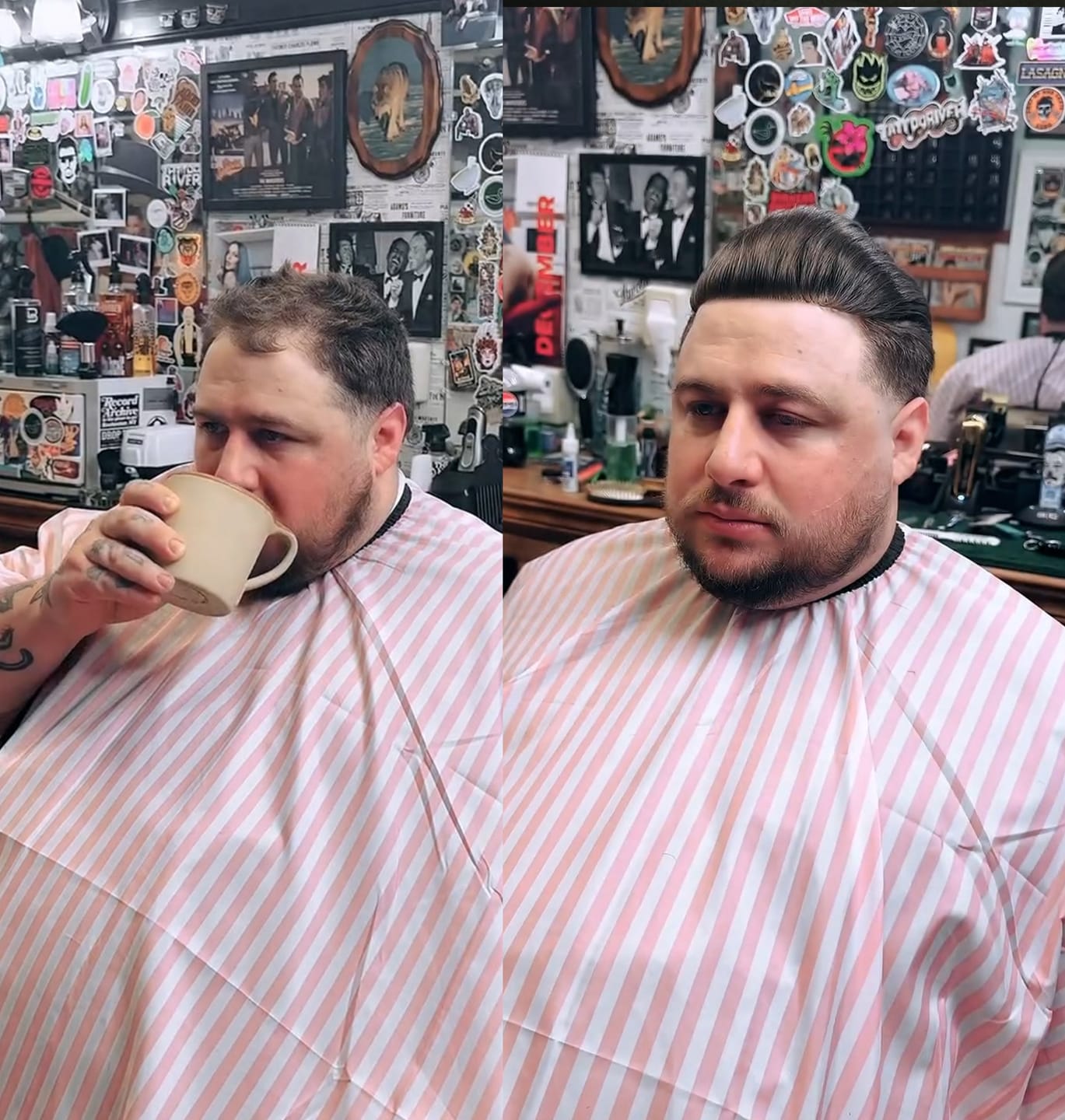 Customer photo review of Men Toupee V-loop 0204mm Ultra-thin skin base Sage