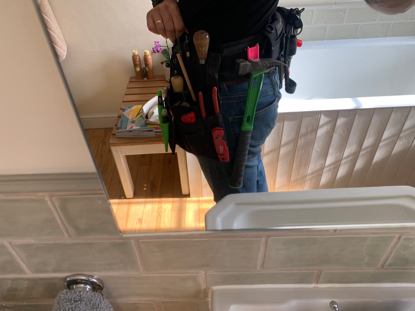 Customer photo review of YClip | Universal Tool Clip MK4 Lightweight Hammer Clip (LWHC)