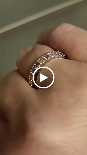 Customer video review of Anello Tennis in Zirconi Arcobaleno Colori Pastello