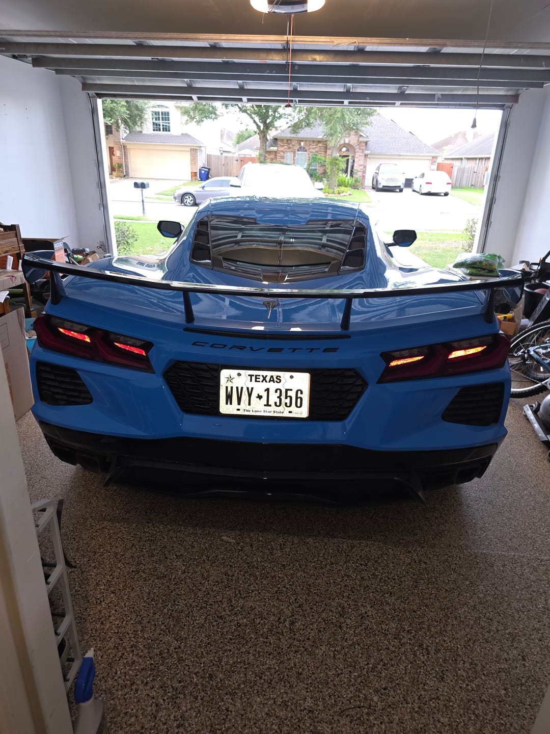 Customer photo review of Chevrolet Corvette C8 License Plate Backing