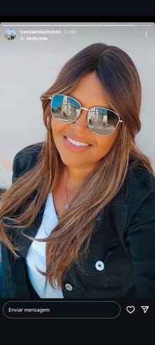 Customer photo review of Peruca Miriam Castanho Luzes Franja (Premium)
