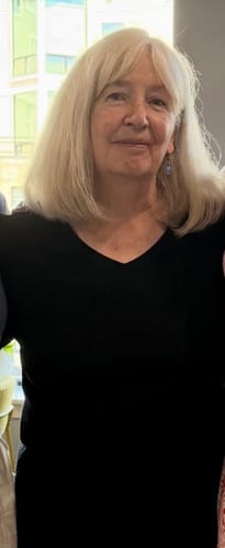 Customer photo review of Elena 3/4 Sleeve V Neck - Black