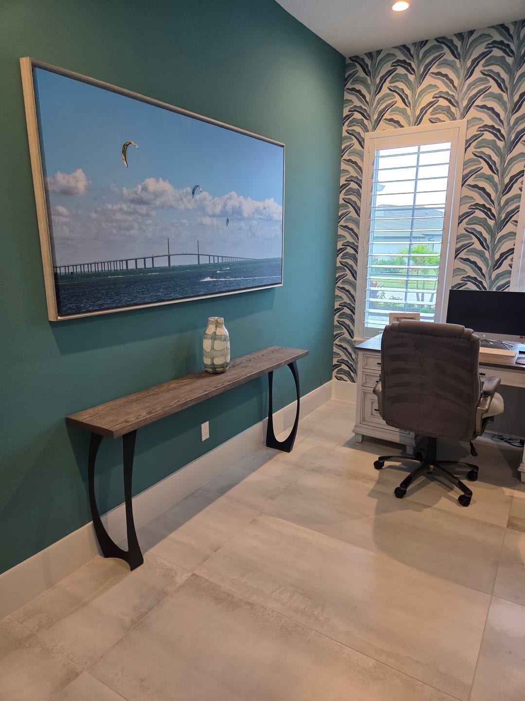 Customer photo review of Console Table Legs 211 Cleo 28H Unique Design