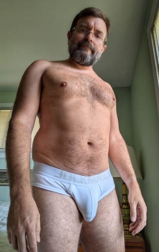 Customer photo review of 2 Pack Men's Sexy Cotton Support Contour Pouch Briefs
