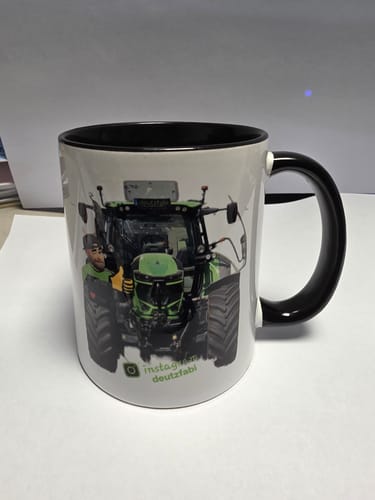 Customer photo review of TassenExpress - Becher Keramik Tasse mit Logo bedruckt 325ml Firmenlogo