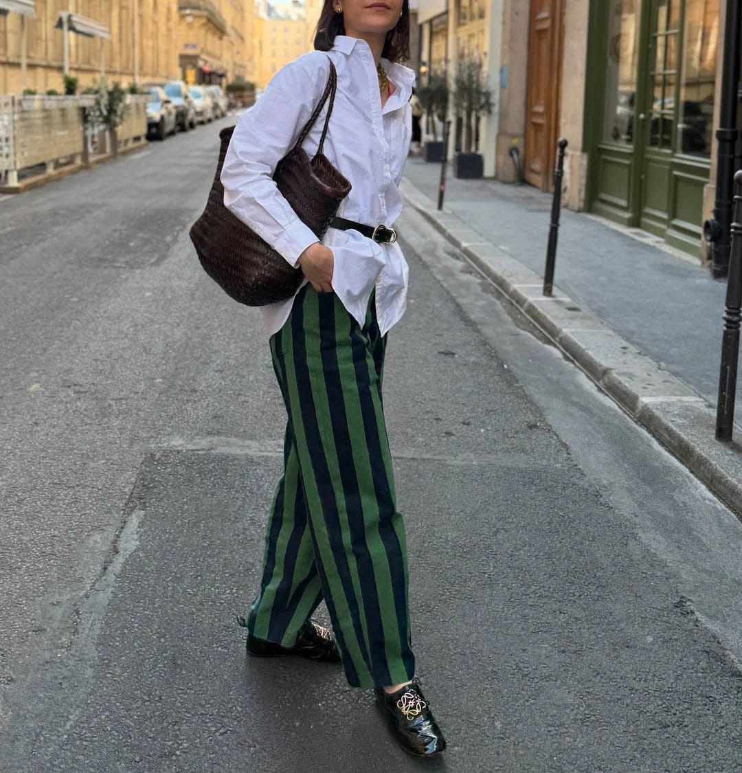 Customer photo review of Rica Woven Faux Leather Bag