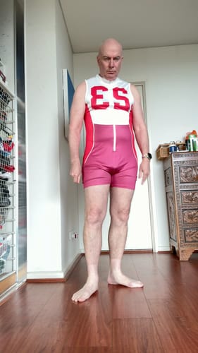 Customer photo review of Mens Number Print Sleeveless Bodysuit SKUL00870