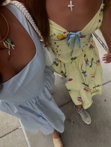 Customer photo review of Pearl Cross Necklace