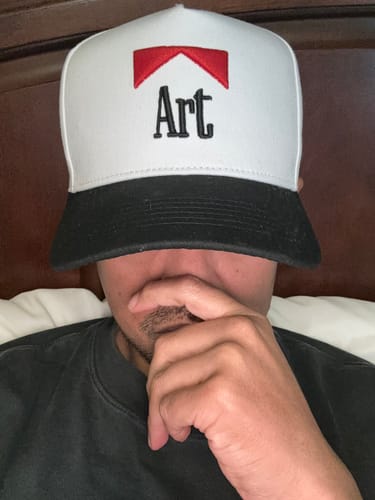 Customer photo review of Art Snapback (White/Black)