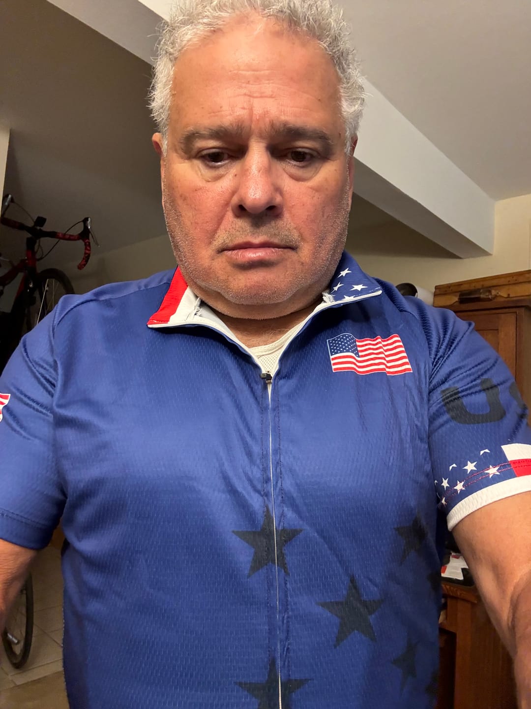 Customer photo review of USA Cycling Jersey (Blue)