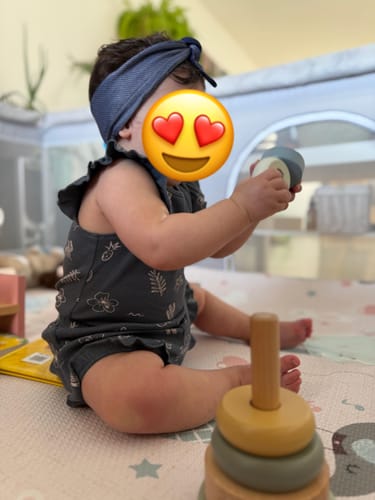 Customer photo review of סרט לשיער לתינוקת ג׳נה