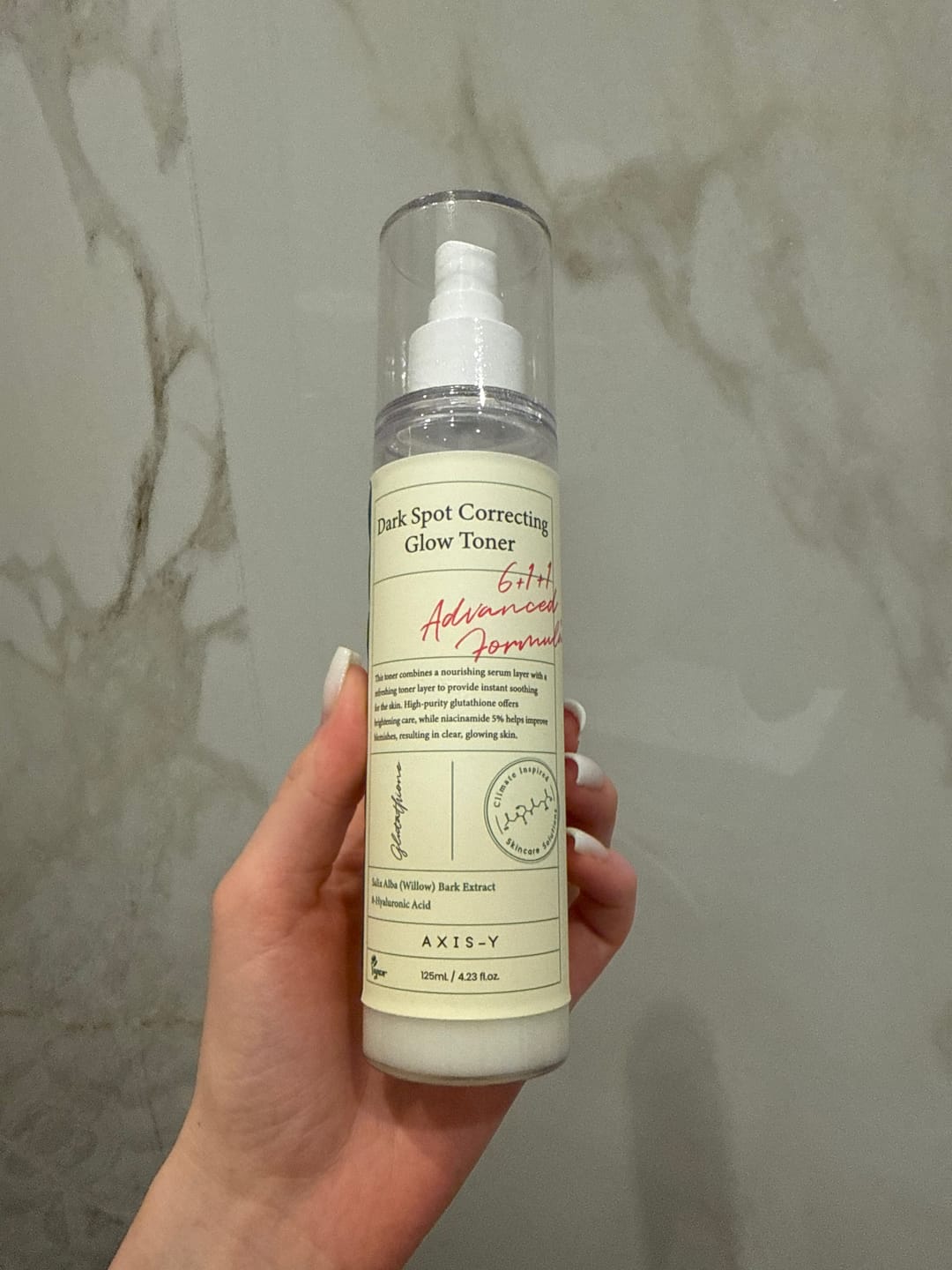 Customer photo review of Balinošs izsmidzināmais toniks Axis-Y Dark Spot Correcting Glow Toner
