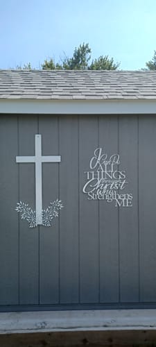 Customer photo review of I Can Do All Things Through Christ Metal Wall Art