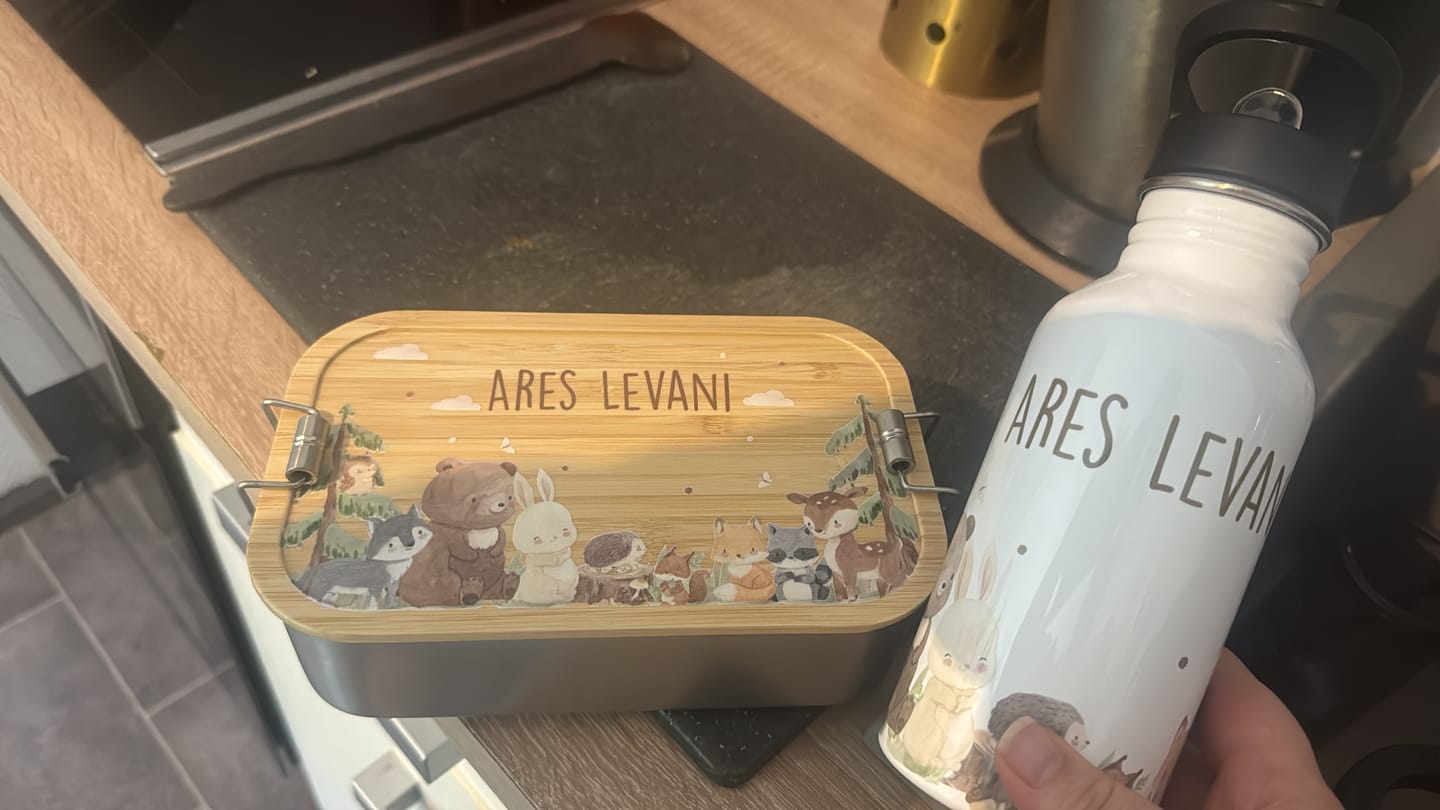 Customer photo review of Schulset & Kita Starterset: Brotdose mit Trinkflasche für Kinder