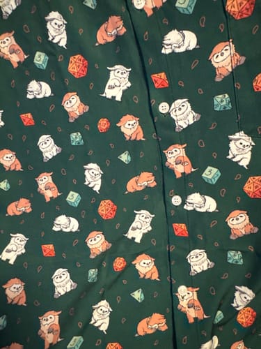 Customer photo review of Ready-to-Ship Dnd Owlbears Button Up Shirt